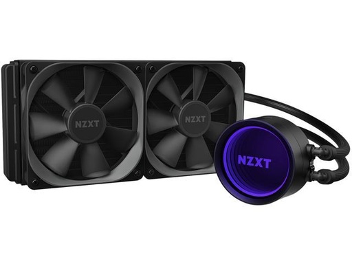 Tarjeta de video NZXT Kraken X53 240mm - RL-KRX53-01 - AIO RGB CPU Liquid Cooler - Rotating Infinity Mirror Design - Powered By CAM V4 - RGB Connector - 2 x Aer P120 120mm Radiator Fans LGA 1700 Compatible